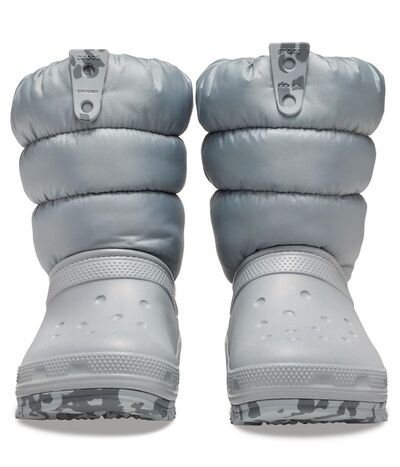 CROCS CLASSIC NEO PUFF BOOT KIDS LIGHT GREY 207684-007 - ΓΚΡΙ