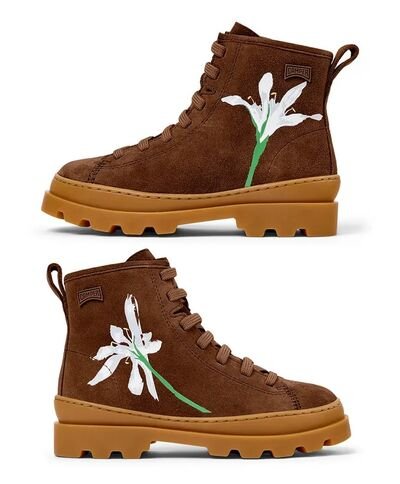 Camper Παιδικά Δερμάτινα Μποτάκια Twins K900179-037 BROWN - ΚΑΦΕ