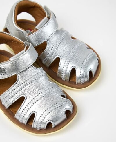 Camper Παιδικά Δερμάτινα Παπουτσοπέδιλα Bicho Pink 80372-088 GREY - ΑΣΗΜΙ