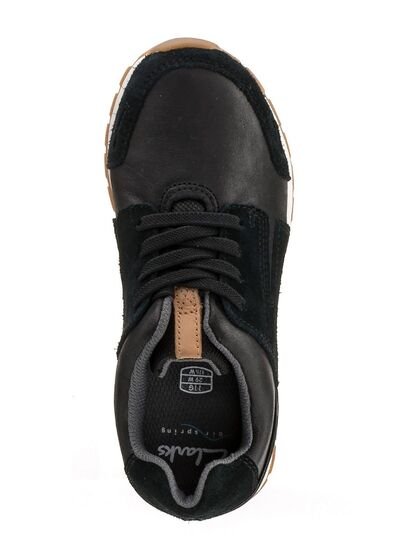 Clarks Myles Street black leather 26135796